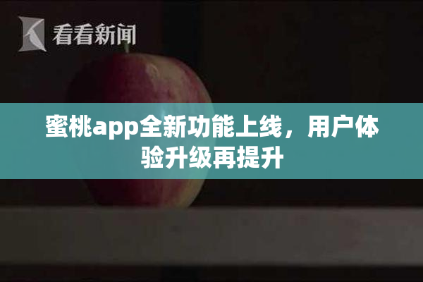 蜜桃app全新功能上线，用户体验升级再提升