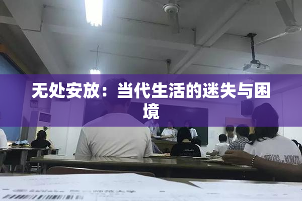 无处安放：当代生活的迷失与困境