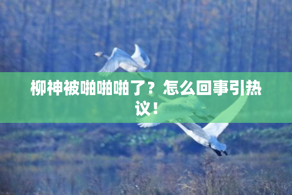 柳神被啪啪啪了？怎么回事引热议！