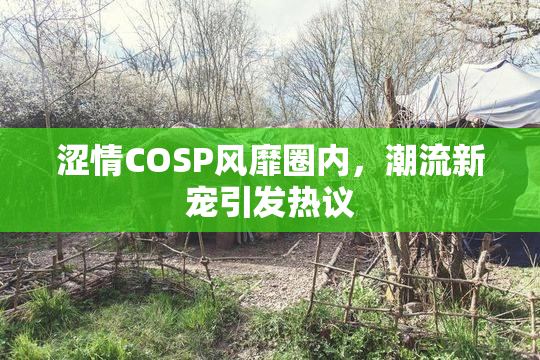 涩情COSP风靡圈内，潮流新宠引发热议