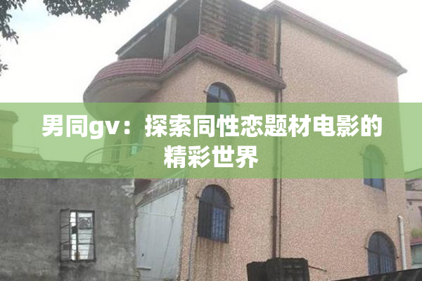 男同gv：探索同性恋题材电影的精彩世界
