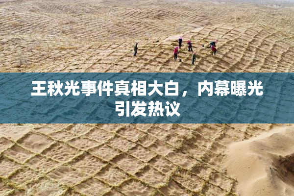 王秋光事件真相大白，内幕曝光引发热议
