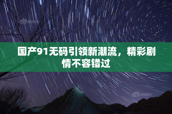 国产91无码引领新潮流，精彩剧情不容错过