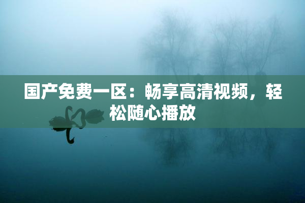 国产免费一区：畅享高清视频，轻松随心播放