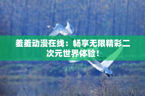 羞羞动漫在线：畅享无限精彩二次元世界体验！