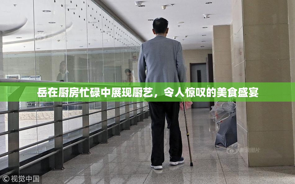 岳在厨房忙碌中展现厨艺，令人惊叹的美食盛宴