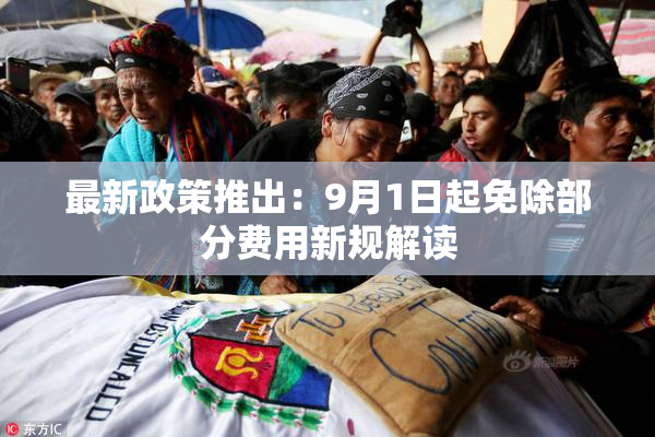 最新政策推出：9月1日起免除部分费用新规解读