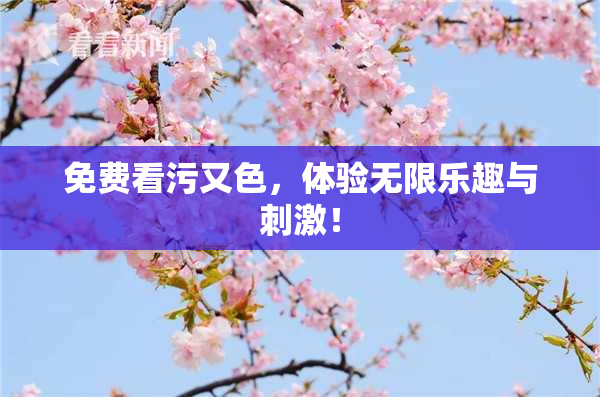 免费看污又色，体验无限乐趣与刺激！