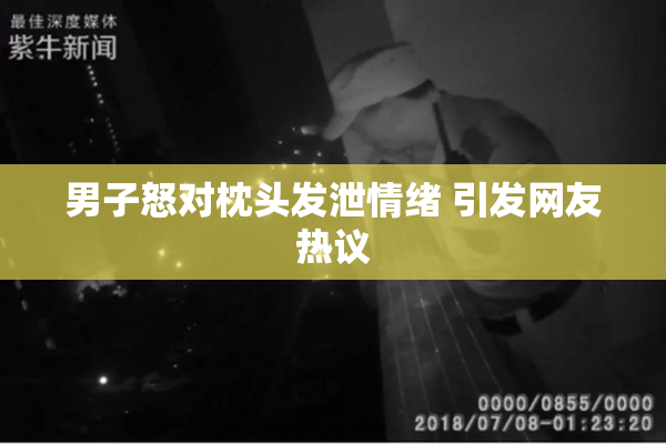 男子怒对枕头发泄情绪 引发网友热议