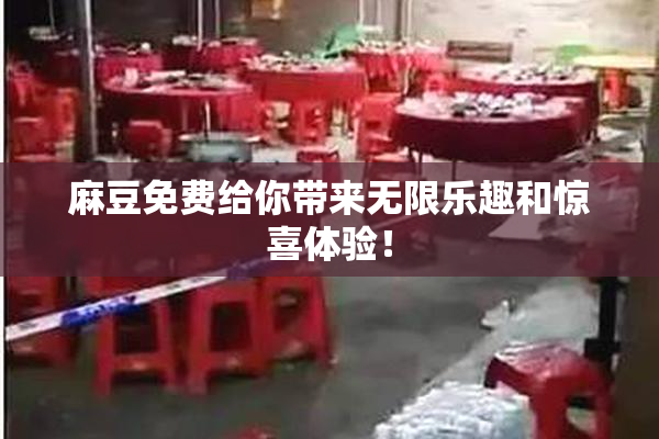 麻豆免费给你带来无限乐趣和惊喜体验！