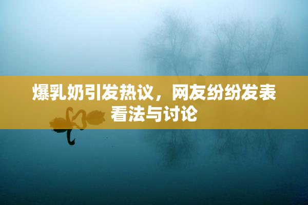 爆乳奶引发热议，网友纷纷发表看法与讨论