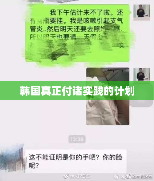韩国真正付诸实践的计划