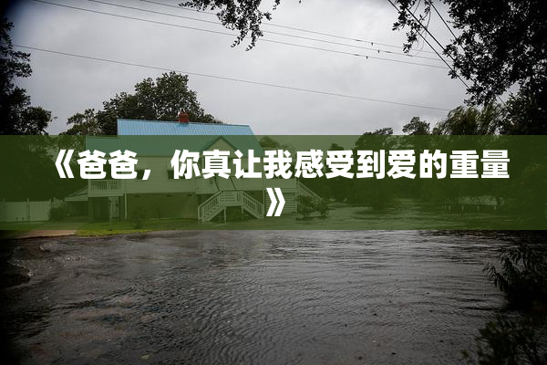 《爸爸，你真让我感受到爱的重量》