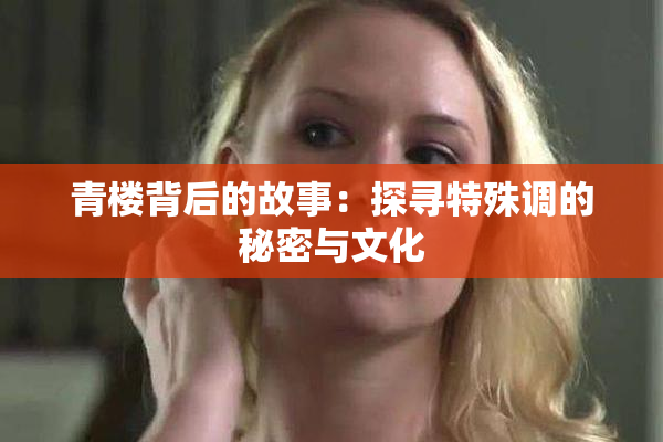 青楼背后的故事：探寻特殊调的秘密与文化