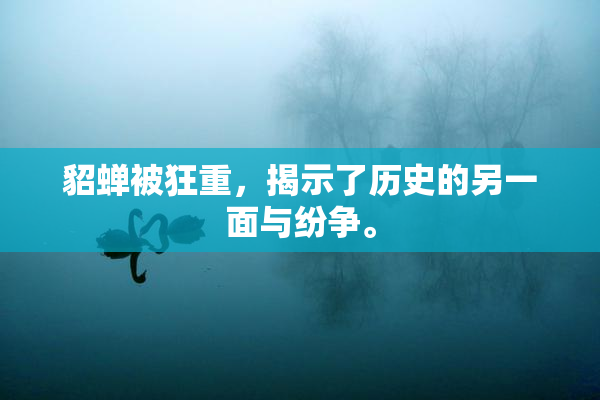貂蝉被狂重，揭示了历史的另一面与纷争。