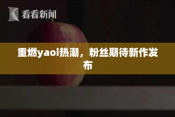 重燃yaoi热潮，粉丝期待新作发布