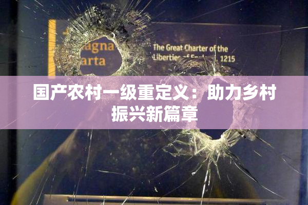 国产农村一级重定义：助力乡村振兴新篇章