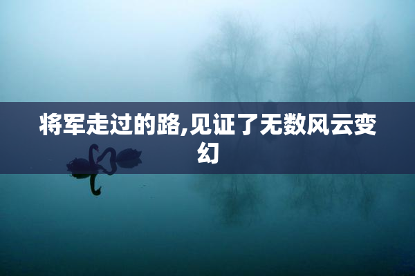 将军走过的路,见证了无数风云变幻