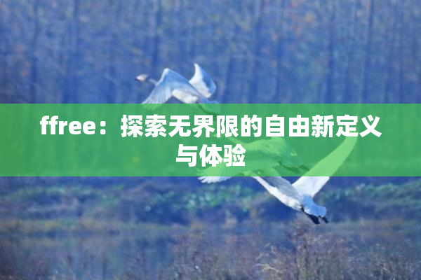 ffree：探索无界限的自由新定义与体验