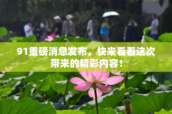91重磅消息发布，快来看看这次带来的精彩内容！
