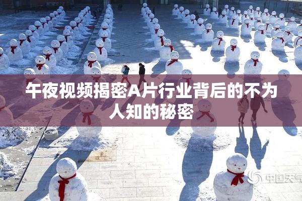 午夜视频揭密A片行业背后的不为人知的秘密