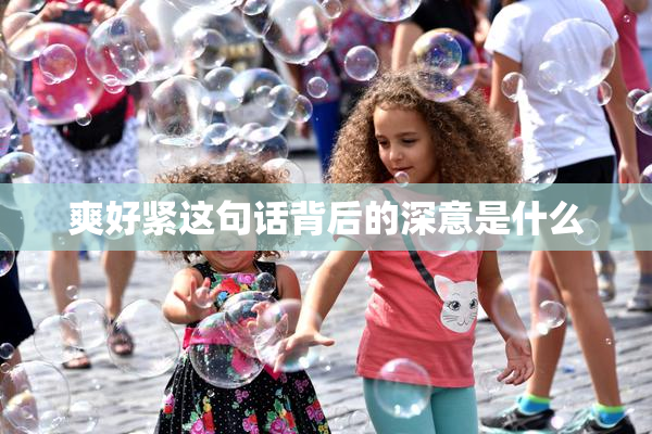 爽好紧这句话背后的深意是什么