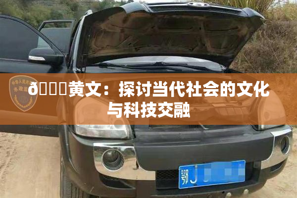 🔞黄文：探讨当代社会的文化与科技交融