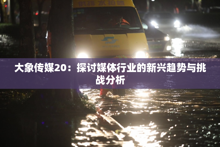 大象传媒20：探讨媒体行业的新兴趋势与挑战分析