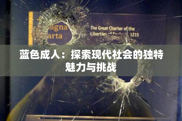 蓝色成人：探索现代社会的独特魅力与挑战