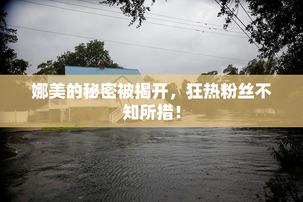 娜美的秘密被揭开，狂热粉丝不知所措！