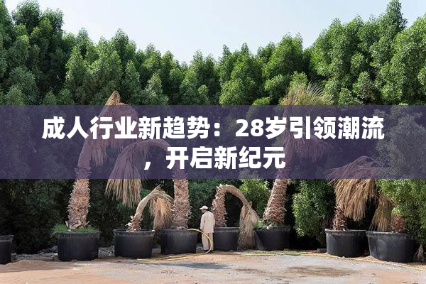 成人行业新趋势：28岁引领潮流，开启新纪元