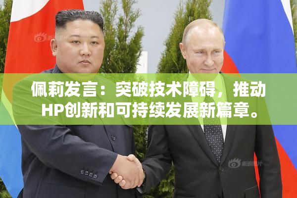 佩莉发言：突破技术障碍，推动HP创新和可持续发展新篇章。
