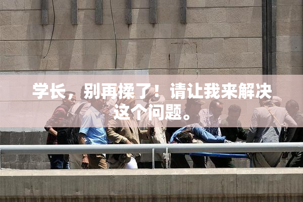 学长，别再揉了！请让我来解决这个问题。