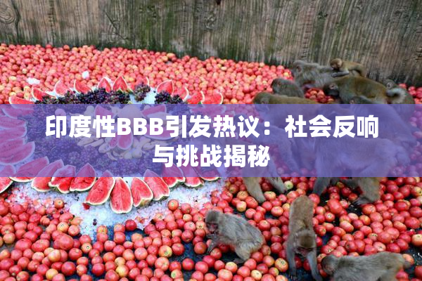 印度性BBB引发热议：社会反响与挑战揭秘