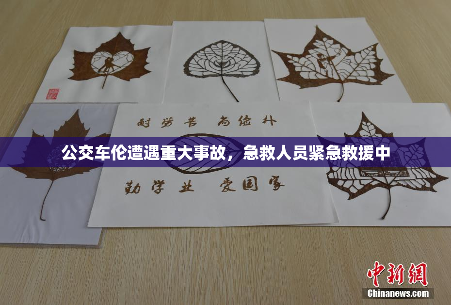 公交车伦遭遇重大事故，急救人员紧急救援中