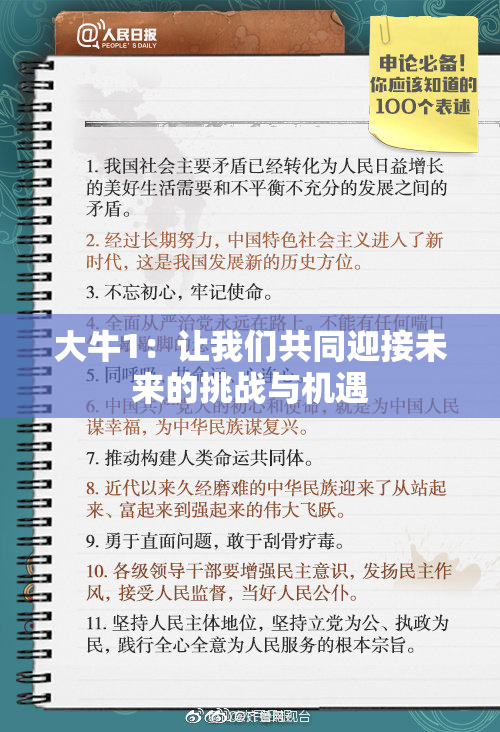 大牛1：让我们共同迎接未来的挑战与机遇