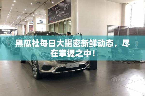 黑瓜社每日大揭密新鲜动态，尽在掌握之中！