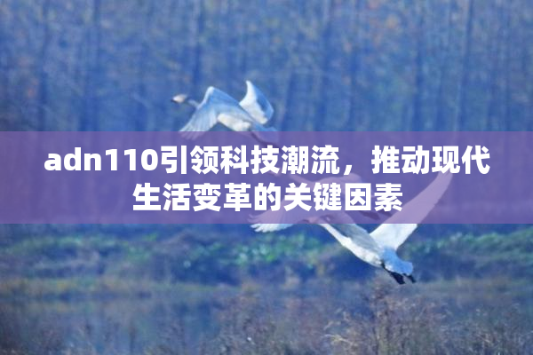 adn110引领科技潮流，推动现代生活变革的关键因素