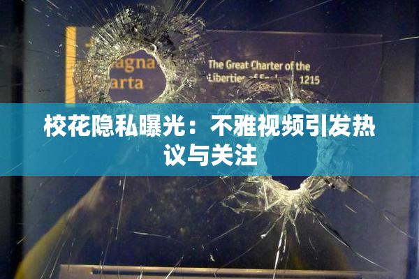 校花隐私曝光：不雅视频引发热议与关注
