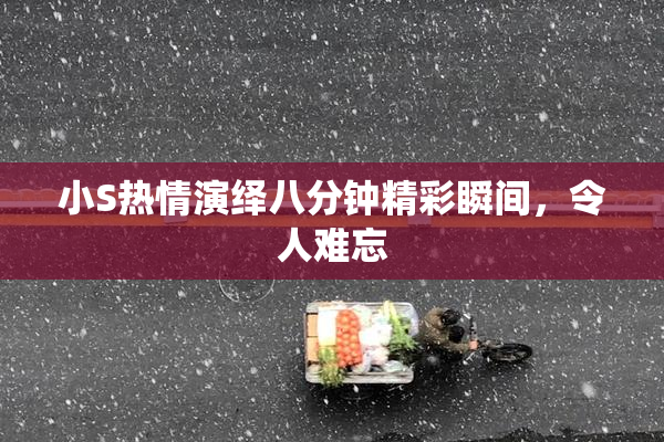 小S热情演绎八分钟精彩瞬间，令人难忘