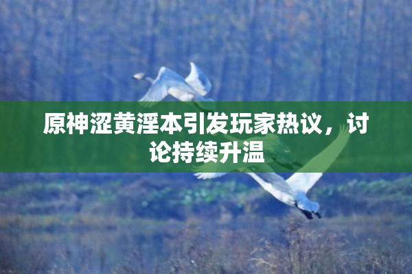 原神涩黄淫本引发玩家热议，讨论持续升温