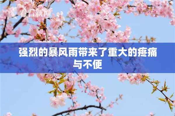 强烈的暴风雨带来了重大的疼痛与不便