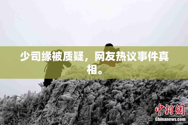 少司缘被质疑，网友热议事件真相。