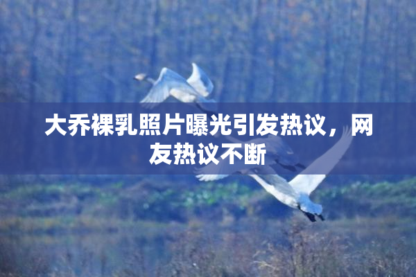 大乔裸乳照片曝光引发热议，网友热议不断