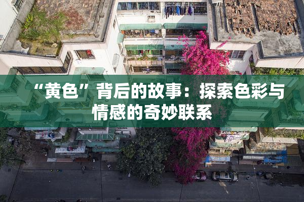 “黄色”背后的故事：探索色彩与情感的奇妙联系