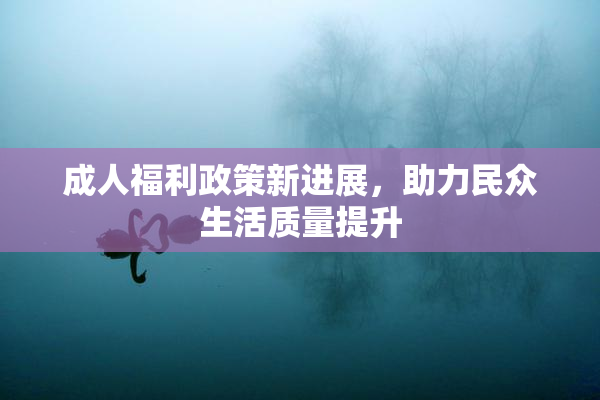 成人福利政策新进展，助力民众生活质量提升