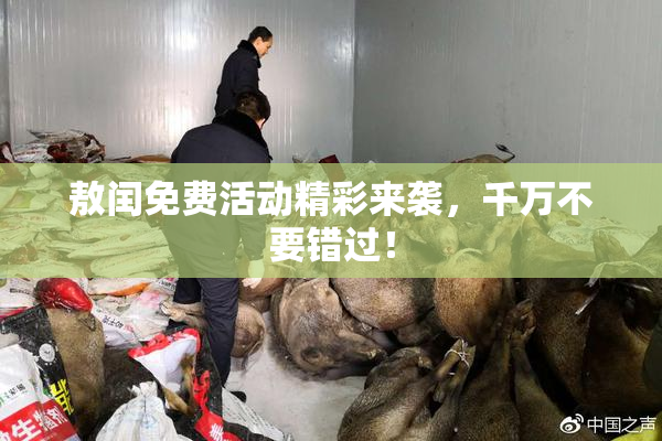 敖闰免费活动精彩来袭，千万不要错过！