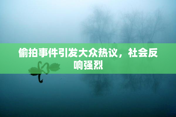 偷拍事件引发大众热议，社会反响强烈