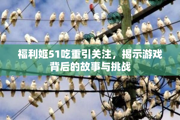 福利姬51吃重引关注，揭示游戏背后的故事与挑战