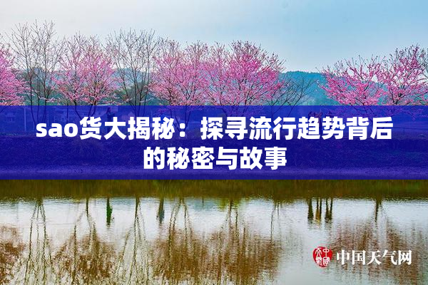 sao货大揭秘：探寻流行趋势背后的秘密与故事